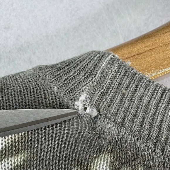 J. Jill Women’s Linen Blend Leaf Print Long Sleeve Sweater Size Large Tall - Picture 6 of 6